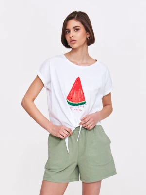 T-shirt z barwnym motywem Top Secret