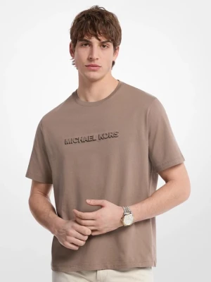 T-shirt z bawełnianego dżerseju z logo Michael Kors KASZTANOWY (Brązowy)