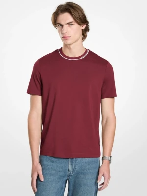 T-shirt z bawełnianego dżerseju z logo Michael Kors CIEMNOCZERWONY (Czerwony)