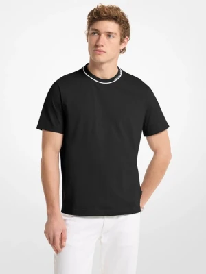 T-shirt z bawełnianego dżerseju z logo Michael Kors CZARNY (Czarny)