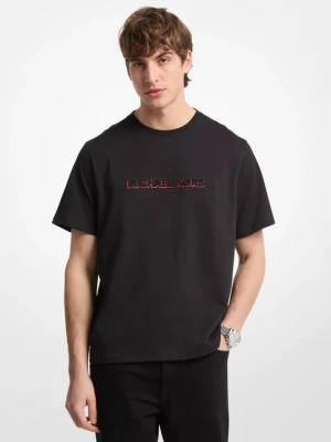 T-shirt z bawełnianego dżerseju z logo Michael Kors CZARNY (Czarny)