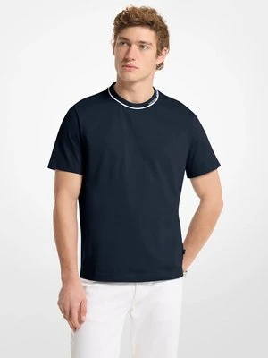 Zdjęcie produktu T-shirt z bawełnianego dżerseju z logo Michael Kors PÓŁNOC (Niebieski)
