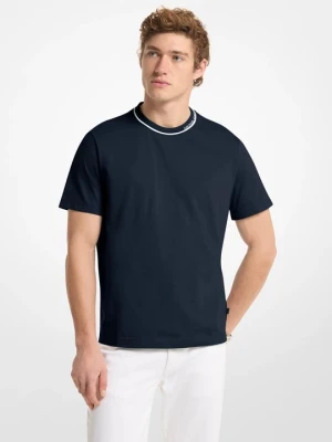 T-shirt z bawełnianego dżerseju z logo Michael Kors PÓŁNOC (Niebieski)
