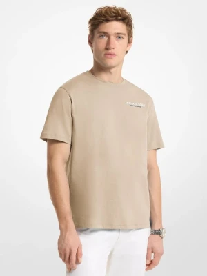T-shirt z bawełnianego dżerseju z logo z nadrukiem Michael Kors