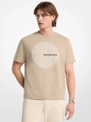 T-shirt z bawełnianego dżerseju z okrągłym logo Michael Kors