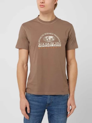 T-shirt z bawełny model ‘Macas’ Napapijri
