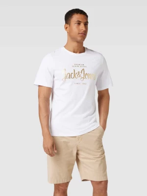 T-shirt z bawełny nadrukiem z logo — wyłącznie w naszej ofercie Jack & Jones Premium