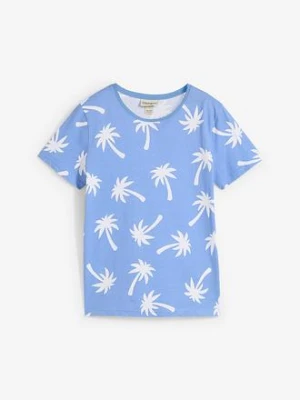 T-shirt z bawełny organicznej BonPrix niebieski