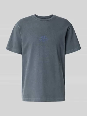 T-shirt z bawełny Forét Granatowy
