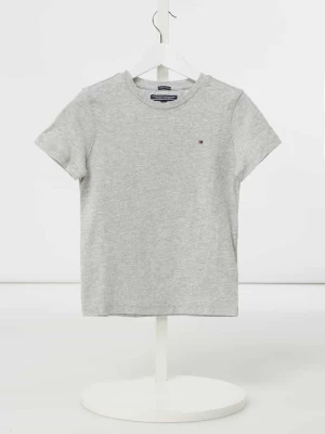 T-shirt z bawełny organicznej z detalami z logo Tommy Hilfiger Kids