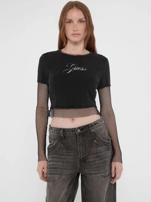 T-Shirt Z Bawełny Stretch Guess Originals