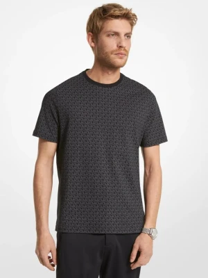 T-shirt z bawełny z logo Michael Kors CZARNY (Czarny)