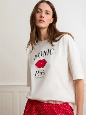 T-shirt z bawełny z nadrukiem  „Paris Etam