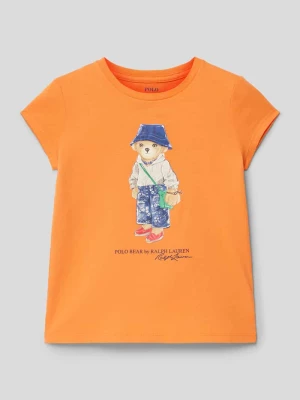T-shirt z bawełny z nadrukiem z motywem Polo Ralph Lauren Kids