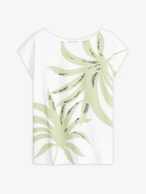 T-shirt z cekinami BonPrix biały