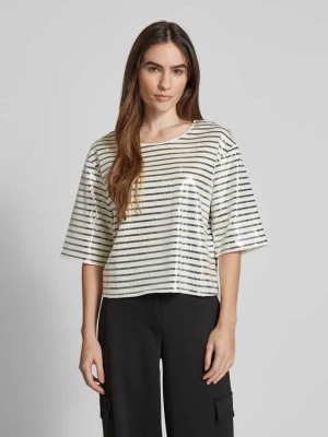 T-shirt z cekinowym obszyciem model ‘GARDONE’ Marella