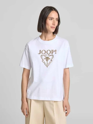 T-shirt z cekinowym obszyciem z logo model ‘TOMMA’ Joop!