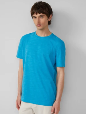 T-shirt z cętkowanej mieszanki bawełny s.Oliver turkusowy