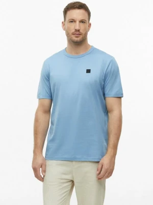 T-shirt z cienkiego dżerseju z naszywką z logo s.Oliver niebieski