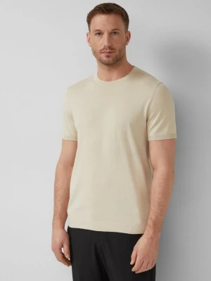 T-shirt z cienkiej dzianiny z mieszanki bawełny i jedwabiu s.Oliver beżowy
