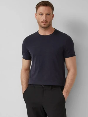 T-shirt z cienkiej dzianiny z mieszanki bawełny i jedwabiu s.Oliver niebieski