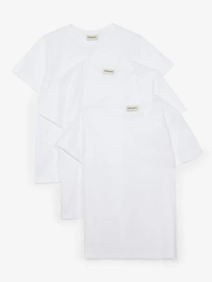 T-shirt z czystej bawełny (3 szt.) BonPrix biały