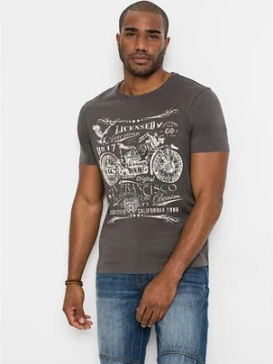 T-shirt z czystej bawełny BonPrix szary