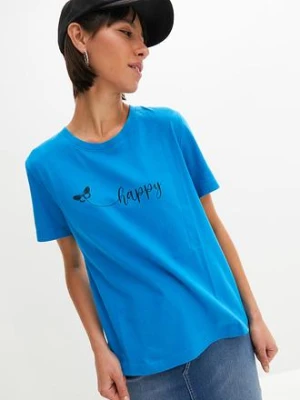 Zdjęcie produktu T-shirt z czystej bawełny BonPrix niebieski