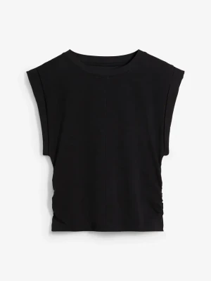 T-shirt z czystej bawełny BonPrix czarny
