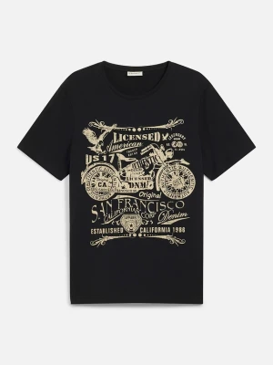 T-shirt z czystej bawełny BonPrix czarny