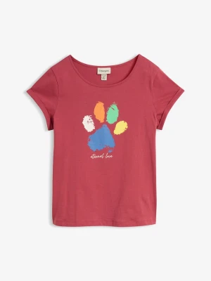 T-shirt z czystej bawełny BonPrix czerwony
