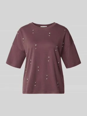 T-shirt z czystej bawełny Christian Berg Oberżynowy