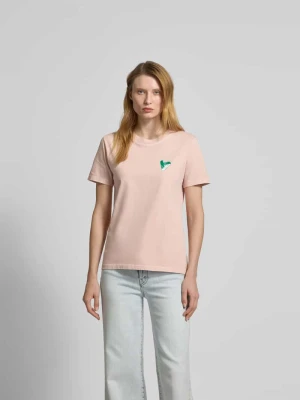 T-shirt z czystej bawełny Closed Brudnoróżowy