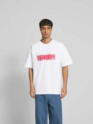 T-shirt z czystej bawełny ISNURH Biały