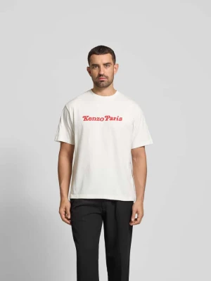 T-shirt z czystej bawełny Kenzo Złamany biały