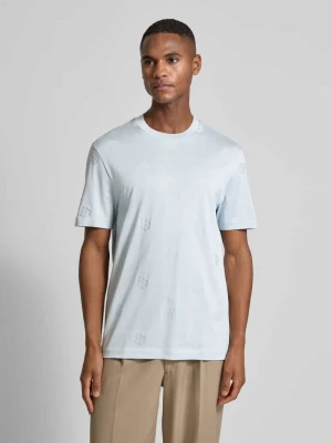 Zdjęcie produktu T-shirt z czystej bawełny model ‘Thompson’ Boss Błękitny