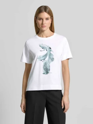 T-shirt z czystej bawełny o kroju regular fit model 'ELPHA' Boss
