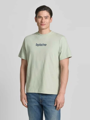 T-shirt z czystej bawełny o kroju regular fit model 'HASPEN' Selected Homme Miętowy