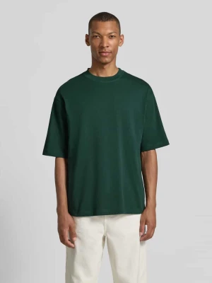 T-shirt z czystej bawełny o kroju regular fit model 'HASPEN' Selected Homme Ciemnozielony