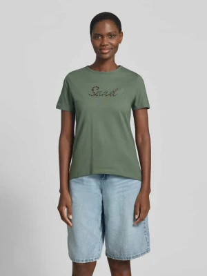 T-shirt z czystej bawełny o kroju regular fit model 'MIRANDA' Vero Moda