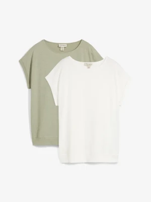 T-shirt z czystej bawełny organicznej (2 szt.) BonPrix zielony