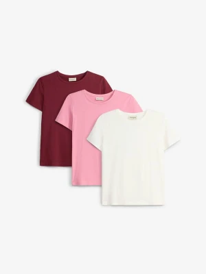 T-shirt z czystej bawełny organicznej (3 szt.) BonPrix biały