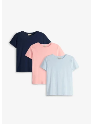 T-shirt z czystej bawełny organicznej (3 szt.) BonPrix różowy