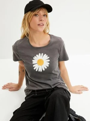 T-shirt z czystej bawełny organicznej BonPrix szary