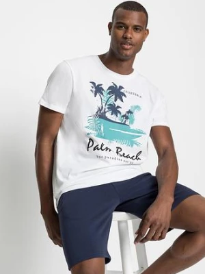T-shirt z czystej bawełny organicznej BonPrix biały