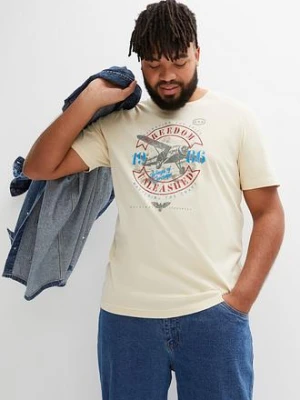 Zdjęcie produktu T-shirt z czystej bawełny organicznej BonPrix beżowy