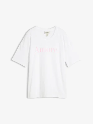T-shirt z czystej bawełny organicznej BonPrix biały