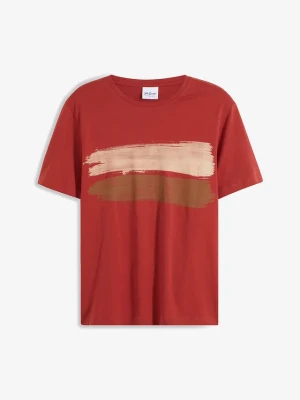 T-shirt z czystej bawełny organicznej BonPrix brązowy