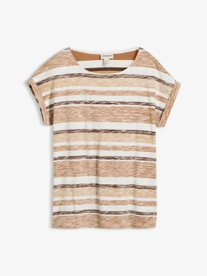 T-shirt z czystej bawełny organicznej BonPrix brązowy