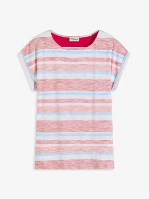 T-shirt z czystej bawełny organicznej BonPrix czerwony
